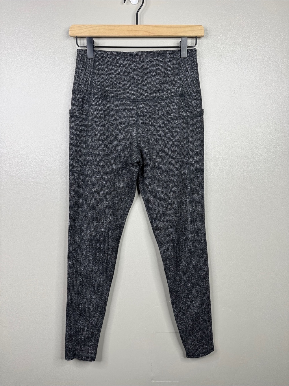 Kyodan Outdoor Herringbone Leggings Pockets Gray - Women's Size S Small Pants